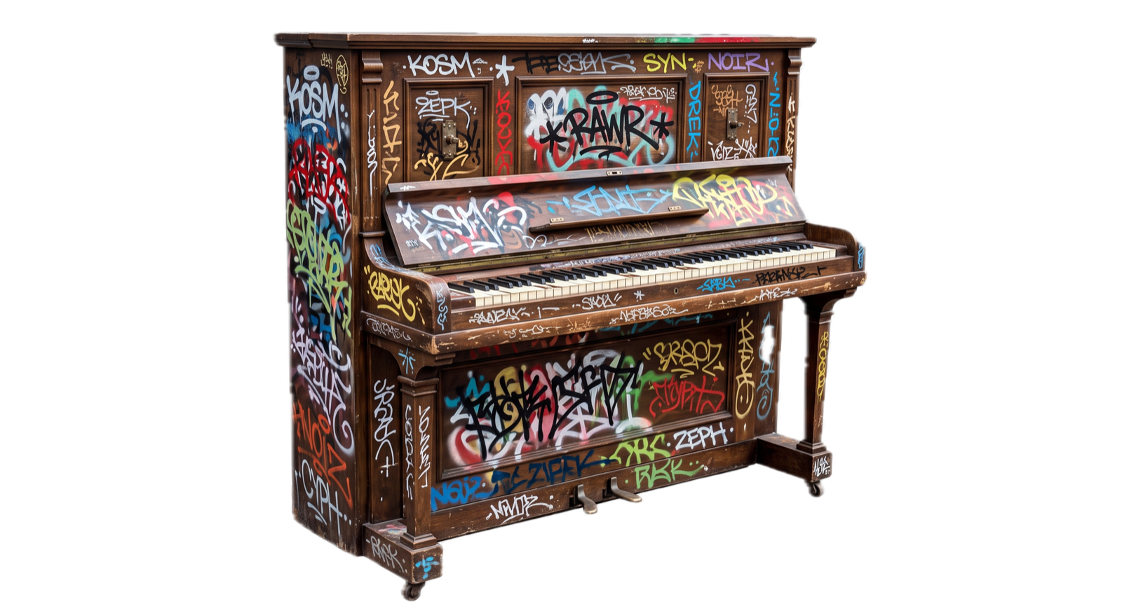 Graffiti-Klavier